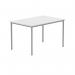 Polaris Rectangular Multipurpose Table 1200x800x730mm Arctic White/Silver KF77900 KF77900