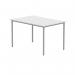 Polaris Rectangular Multipurpose Table 1200x800x730mm Arctic White/Silver KF77900 KF77900