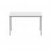 Polaris Rectangular Multipurpose Table 1200x800x730mm Arctic White/Silver KF77900 KF77900