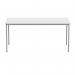 Polaris Rectangular Multipurpose Table 1600x800x730mm Arctic White/Silver KF77901 KF77901