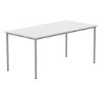 Polaris Rectangular Multipurpose Table 1600x800x730mm Arctic White/Silver KF77901 KF77901