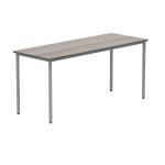 Polaris Rectangular Multipurpose Table 1600x600x730mm Alaskan Grey Oak/Silver KF77903 KF77903