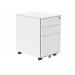 Polaris 3 Drawer Mobile Under Desk Steel Pedestal 480x610x580mm White KF77907 KF77907