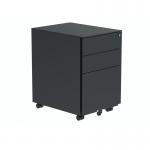 Polaris 3 Drawer Mobile Under Desk Steel Pedestal 480x680x580mm Black KF77908 KF77908