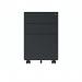 Polaris 3 Drawer Mobile Under Desk Steel Pedestal 480x680x580mm Black KF77908 KF77908