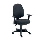 Polaris Nesta Operator Chair 2 Lever Upholstered 590x555x1090mm Charcoal KF77948 KF77948