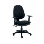 Polaris Nesta Operator Chair 2 Lever Upholstered 590x555x1090mm Black KF77949 KF77949