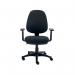 Polaris Nesta Operator Chair 2 Lever Upholstered 590x555x1090mm Black KF77949 KF77949