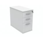 Polaris 3 Drawer Desk High Pedestal 404x800x730mm Arctic White KF78023 KF78023