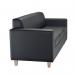 Jemini Iceberg 3 Seater Sofa 1930x750x800mm Wooden Feet Polyurethane Black KF78028 KF78028