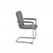 Arista Stratus Visitor Chair Leather Look 575x570x890mm Grey KF78050 KF78050