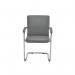 Arista Stratus Visitor Chair Leather Look 575x570x890mm Grey KF78050 KF78050