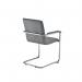 Arista Stratus Visitor Chair Leather Look 575x570x890mm Grey KF78050 KF78050