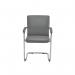 Arista Stratus Visitor Chair Leather Look 575x570x890mm Grey KF78050 KF78050