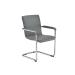 Arista Stratus Visitor Chair Leather Look 575x570x890mm Grey KF78050 KF78050