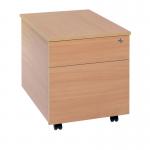 Serrion 2 Drawer Mobile Pedestal 400x450x550mm Beech KF78099 KF78099