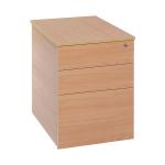 Serrion 3 Drawer Desk High Pedestal 430x730x600mm Beech KF78100 KF78100