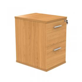 Polaris 2 Drawer Filing Cabinet 460x600x710mm Norwegian Beech KF78101 KF78101