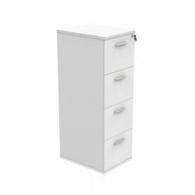 Polaris 4 Drawer Filing Cabinet 460x600x1358mm Arctic White KF78107 KF78107