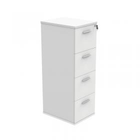 VOW Polaris 4 Drawer Filing Cabinet 460x600x1358mm Arctic White KF78107 KF78107