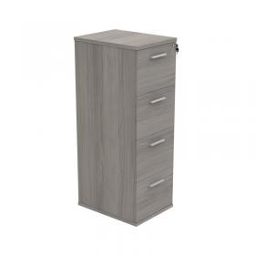 VOW Polaris 4 Drawer Filing Cabinet 460x600x1358mm Alaskan Grey Oak KF78108 KF78108