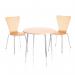 Jemini Picasso Wooden Chair BeechChrome KF78109 KF78109