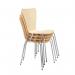 Jemini Picasso Wooden Chair BeechChrome KF78109 KF78109