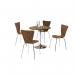 Jemini Picasso Wooden Chair WalnutChrome KF78110 KF78110