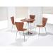 Jemini Picasso Wooden Chair WalnutChrome KF78110 KF78110