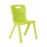 Titan One Piece School Chair Size 1 Lime (All in one plastic construction) KF78508 KF78508