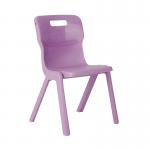 Titan One Piece Classroom Chair Size 2 363x343x563mm Purple KF78510 KF78510