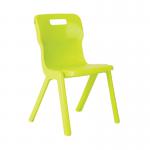 Titan One Piece Classroom Chair Size 2 363x343x563mm Lime KF78512 KF78512