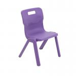 Titan One Piece Classroom Chair 435x384x600mm Purple KF78514 KF78514