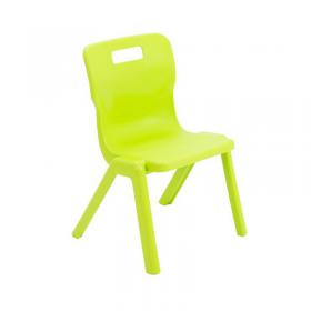 Titan One Piece Classroom Chair 435x384x600mm Lime KF78516 KF78516
