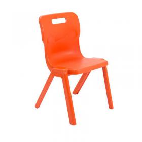 Titan One Piece Classroom Chair 480x486x799mm Orange KF78523 KF78523