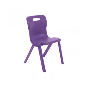 Titan One Piece Classroom Chair 482x510x829mm Purple KF78529 KF78529