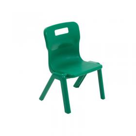 Titan One Piece Classroom Chair 360x320x513mm Green (Pack of 10) KF78538 KF78538