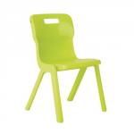 Titan One Piece School Chair 260mm Lime Pack of 10 KF78542