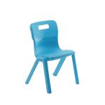 Titan One Piece School Chair 260mm Sky Blue Pack of 10 KF78543 KF78543