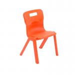 Titan One Piece Classroom Chair 363x343x563mm Orange (Pack of 10) KF78548 KF78548