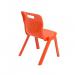 Titan One Piece Classroom Chair 435x384x600mm Orange (Pack of 10) KF78556 KF78556