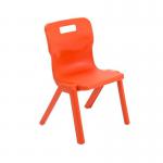 Titan One Piece Classroom Chair 435x384x600mm Orange (Pack of 10) KF78556 KF78556