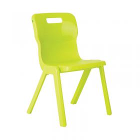 Titan One Piece Classroom Chair 435x384x600mm Lime (Pack of 10) KF78558 KF78558