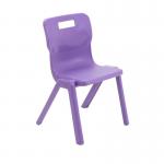 Titan One Piece Classroom Chair 432x408x690mm Purple (Pack of 10) KF78564 KF78564