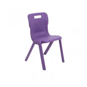 Titan One Piece Classroom Chair 482x510x829mm Purple (Pack of 10) KF78585 KF78585