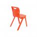 Titan One Piece Classroom Chair 482x510x829mm Orange (Pack of 10) KF78586 KF78586