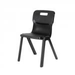 Titan 1 Piece Chair 460mm Black Pack of 10 KF78591