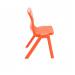 Titan One Piece Classroom Chair 363x343x563mm Orange (Pack of 30) KF78606 KF78606