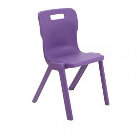 Titan One Piece Classroom Chair 482x510x829mm Purple (Pack of 30) KF78643 KF78643