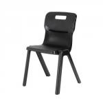 Titan 1 Piece Chair 460mm Black Pack of 30 KF78649